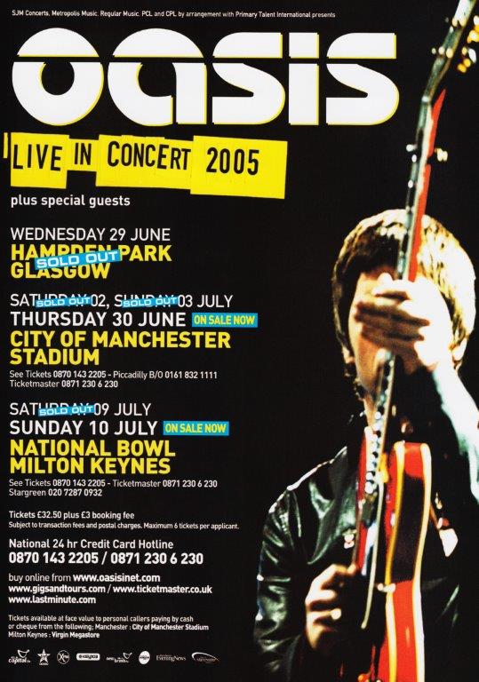 2005　Stadium　Believe　OASIS　prints4u　Truth　The　Don't　Poster　UK　Tour