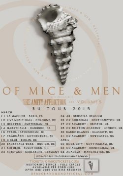 OF MICE & MEN Restoring Force 2015 European Tour Poster Print