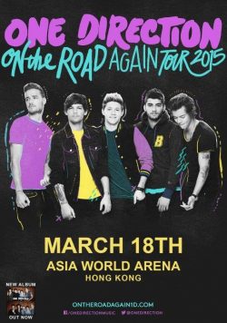 ONE DIRECTION March 18th 2015 Asia World Arena Hong Kong Poster Print