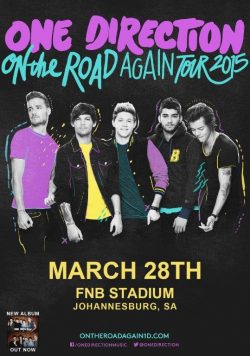 ONE DIRECTION March 28th 2015 FNB Stadium Johannesburg Poster Print