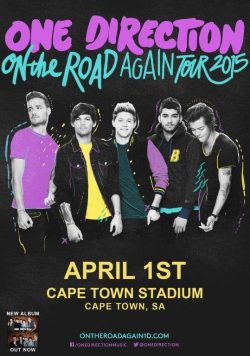 ONE DIRECTION April 1st 15 Cape Town Stadium South Africa Poster Print