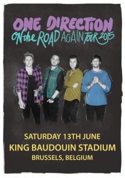 ONE DIRECTION King Baudouin Stadium June 13 2015 Poster Print
