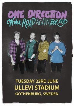 ONE DIRECTION Ullevi Stadium 23rd June 2015 Poster Print