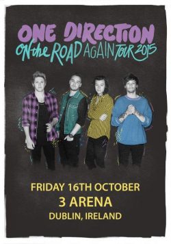 ONE DIRECTION 3 Arena Dublin - 16th October 2015 Poster Print
