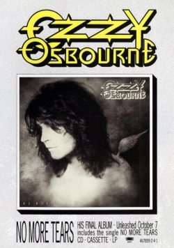 OZZY OSBOURNE No More Tears Poster