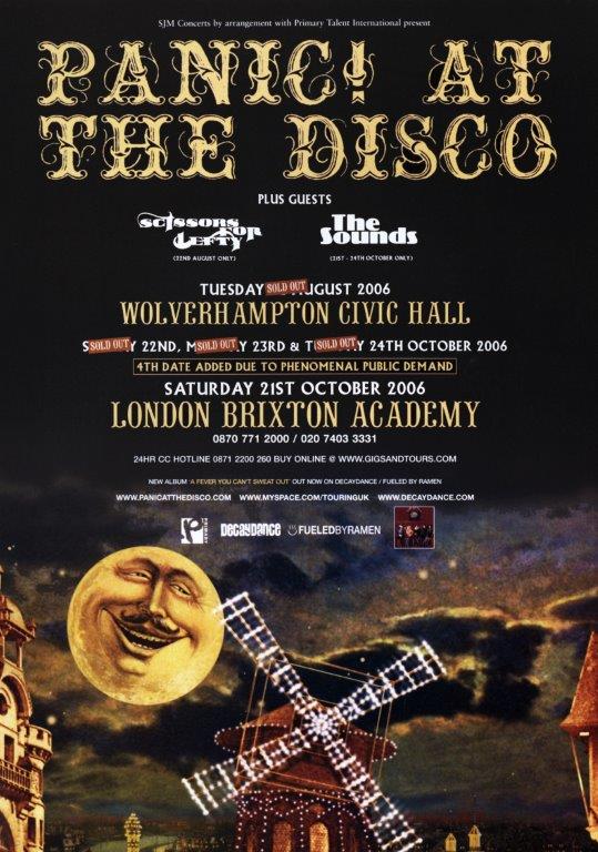 PANIC! AT THE DISCO A Fever You Can?t Sweat Out 2006 Tour Poster - prints4u