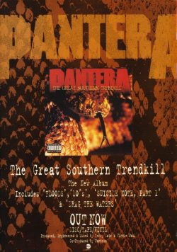 PANTERA The Great Southern Trendkill Poster