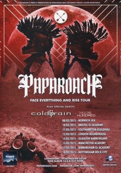 PAPA ROACH Face Everything & Rise 2015 UK Tour Poster Print