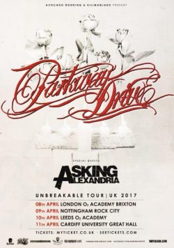 PARKWAY DRIVE Unbreakable 2017 UK Tour Poster Print