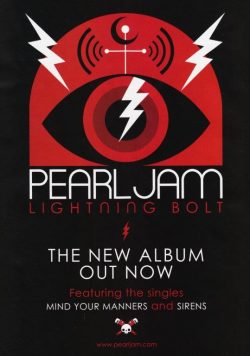 PEARL JAM Lightning Bolt Poster Print