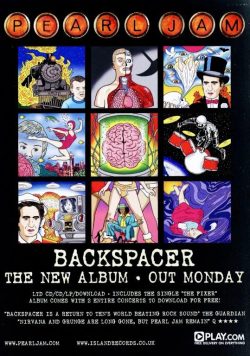 PEARL JAM Backspacer Poster Print