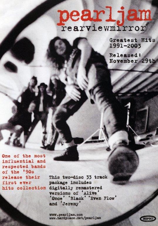 PEARL JAM Rearviewmirror Poster Print prints4u