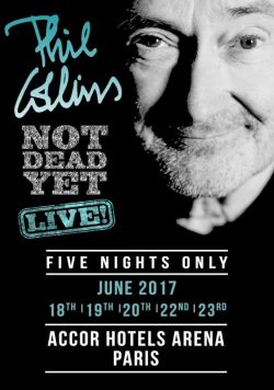 PHIL COLLINS Not Dead Yet 2017 Accor Hotels Arena Paris Poster Print