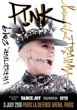 PINK (P!NK) PARIS Paris La Défense Arena  Beautiful Trauma 2019 UK Europe World Tour Poster Print