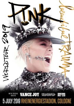 PINK (P!NK) COLOGNE RheinEnergieStadion Beautiful Trauma 2019 UK Europe World Tour Poster