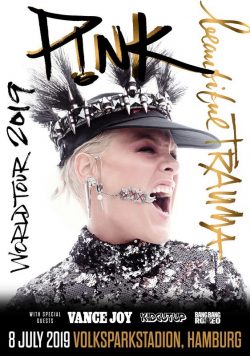 PINK (P!NK) HAMBURG Volksparkstadion  Beautiful Trauma 2019 UK Europe World Tour Poster Print