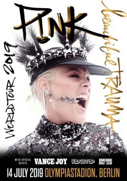 PINK (P!NK) BERLIN Olympiastadion  Beautiful Trauma 2019 UK Europe World Tour Poster Print