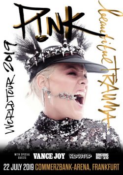 PINK (P!NK) FRANKFURT Commerzbank-Arena  Beautiful Trauma 2019 UK Europe World Tour Poster Print