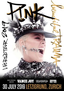 PINK (P!NK) ZURICH Letzigrund  Beautiful Trauma 2019 UK Europe World Tour Poster Print