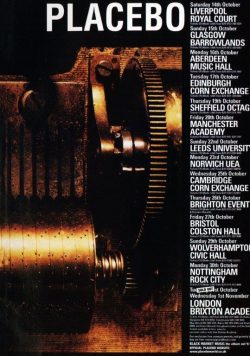 PLACEBO Black Market Music 2000 UK Tour Poster