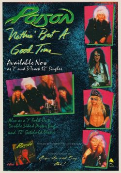 POISON Nothing But A Good Time Poster Print