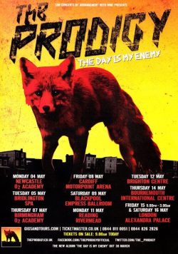 THE PRODIGY The Day Is My Enemy 2015 UK Tour Poster Print