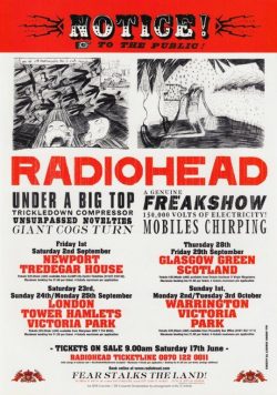 RADIOHEAD Kid A 2000 UK Tour Poster