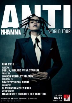 RIHANNA Anti 2016 UK Stadium Tour Poster Print