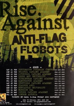 RISE AGAINST Appeal To Reason 2009 UK Tour Poster Print