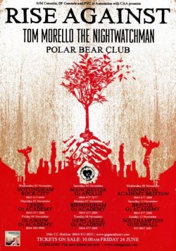 RISE AGAINST Endgame 2011 UK Tour Poster Print