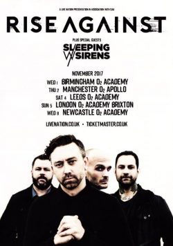 RISE AGAINST Wolves 2017 UK Tour Poster Print