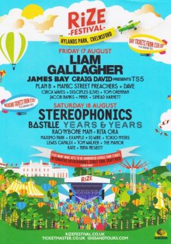 RIZE FESTIVAL 2018 Liam Gallagher Stereophonics - Hylands Park Poster Print