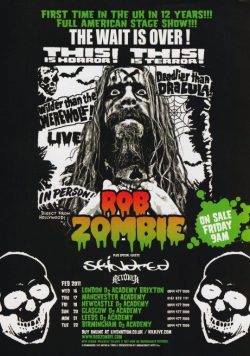 ROB ZOMBIE Hellbilly Deluxe 2011 UK Tour Poster Print