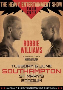 ROBBIE WILLIAMS Southampton St Mary?s Stadium 5 June 2017 Poster Print
