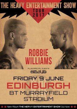 ROBBIE WILLIAMS Edinburgh Murrayfield Stadium 9 June 2017 Poster Print