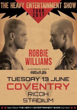 ROBBIE WILLIAMS Coventry Ricoh Stadium - 13 June 2017 Poster Print