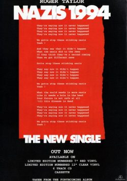ROGER TAYLOR Nazis 1994 Poster Print