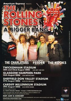 THE ROLLING STONES A Bigger Bang 2006 UK Tour Poster