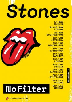 ROLLING STONES No Filter 2018 UK and EU Stadium Tour Poster