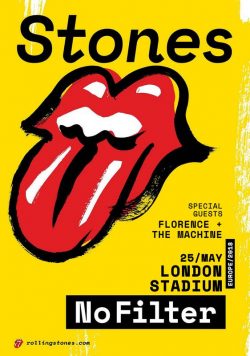 ROLLING STONES No Filter 2018 Tour - London Stadium - 25 May Poster