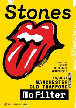 ROLLING STONES No Filter 2018 Tour - Manchester Old Trafford - 5 June Poster