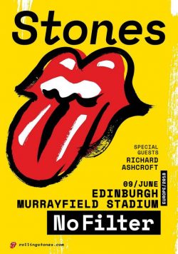 ROLLING STONES No Filter 2018 Tour - Edinburgh Murrayfield Stadium - 9 June Poster