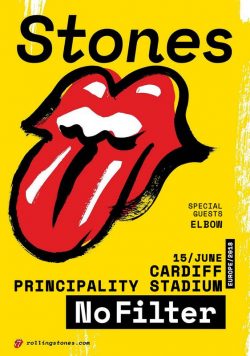 ROLLING STONES No Filter 2018 Tour - Cardiff Principality Stadium - 15 June Poster