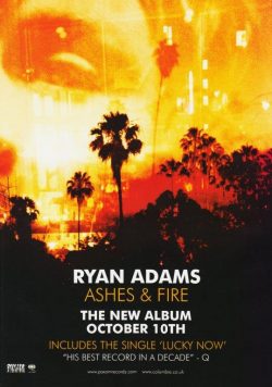 RYAN ADAMS Ashes & Fire Poster Print
