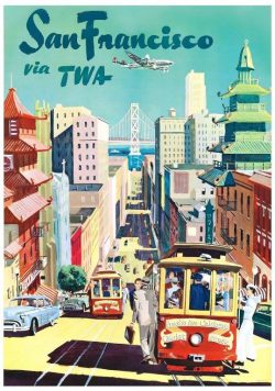 SAN FRANCISCO Vintage Travel Poster Print
