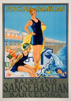 SAN SEBASTIAN Vintage Travel Poster Print