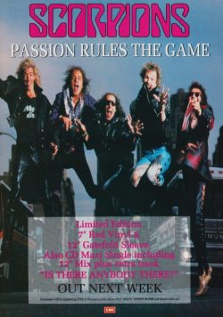 SCORPIONS Passion Rules The Game Poster Print