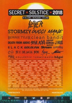 SECRET SOLSTICE FESTIVAL 2018 Slayer Stormy Gucci Mane Poster Print