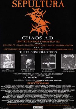 SEPULTURA Chaos A.D. Poster Print