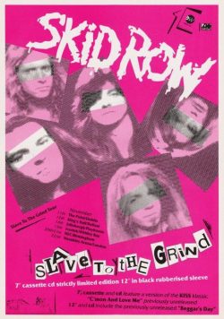 SKID ROW Slave To The Grind Poster